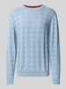 HUGO Gebreide pullover met ribboorden, model 'Sargyle' Lichtblauw