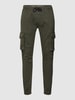 Alpha Industries Cargohose mit Label-Details Modell 'Twill' Black