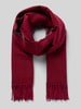 Kurt Beines Schal mit Fransen Bordeaux