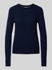 Christian Berg Woman Gebreide pullover met structuurmotief Donkerblauw