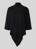Pieces Loose fit gebreide poncho met ronde hals en kraag, model 'FORTUNA' Zwart