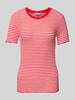 Tommy Hilfiger T-shirt o kroju slim fit z wzorem w paski Czerwony