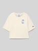 CHAMPION T-shirt met logoprint Zand