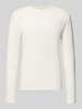 Jack & Jones Gebreide pullover met geribde ronde hals, model 'GEORGE' Wit