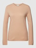 Fynch-Hatton Strickpullover aus Kaschmir mit Label-Detail Camel