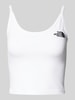 The North Face Korte tanktop met labelstitching Wit