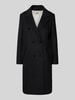 Drykorn Regular fit lange jas van kasjmiermix, model 'Bramcote' Zwart