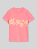 Tom Tailor Regular Fit T-Shirt aus reiner Baumwolle Pink