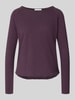 Rich & Royal Shirt met lange mouwen met rolzoom en raglanmouwen Aubergine