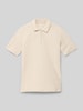 Jack & Jones Regular fit poloshirt met structuurmotief, model 'BENJA' Ecru
