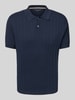 Christian Berg Men Poloshirt mit gerippten Abschlüssen Marine