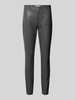 Raffaello Rossi Skinny fit broek in leerlook, model 'RESA' Antraciet