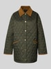 Barbour Regular fit gewatteerd jack met corduroy, model 'MODERN LIDDESDALE' Olijfgroen