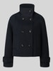 Jake*s Casual Regular Fit Wollmantel mit Viskose-Anteil Dunkelblau