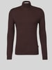 ONLY & SONS sweter z golfem o kroju regular fit z mieszanki wiskozy model 'WYLER' Czekoladowy