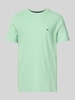 Fynch-Hatton T-shirt met logostitching Lichtgroen