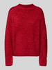 FREE/QUENT Strickpullover mit Rundhalsausschnitt Modell 'Cat' Rot