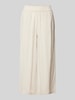 Pieces Wide leg stoffen broek met verkort model, model 'VINSTY' Ecru