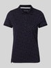 Christian Berg Woman Regular fit poloshirt met structuurmotief Donkerblauw