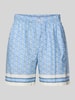 Lacoste Straight Leg Shorts mit elastischem Bund Hellblau