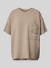 Smith and Soul Oversized T-Shirt mit Logo-Details Modell 'Clean Scuba' Taupe