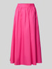 Liu Jo White Plooirok van zuiver katoen met brede band Felroze