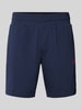 HUGO Regular Fit Shorts mit Label-Print Marine