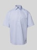 Eterna Koszula biznesowa o kroju comfort fit ze wzorem na całej powierzchni Błękitny