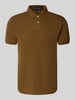 Polo Ralph Lauren Custom slim fit poloshirt met labelstitching Middenbruin