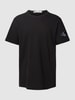 Calvin Klein Jeans T-shirt van katoen met structuurmotief, model 'WAFFLE' Zwart
