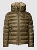 Blauer Usa Steppjacke mit Label-Detail Olivgrün