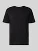 CK Calvin Klein T-shirt met logostitching, model 'SUPIMA' Zwart