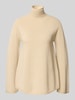 MM Regular fit gebreide pullover van pure scheerwol, model 'GROLLA' Beige