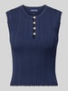 GUESS Stricktop in Pointelle-Strick mit kurzer Knopfleiste Marine
