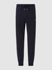 Les Deux Slim Fit Business-Hemd aus Jersey  Marineblau