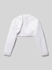 Weise Blazer mit offener Vorderseite Weiss