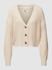 Only Cardigan mit V-Ausschnitt Modell 'CAROL' Sand