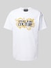 Versace Jeans Couture T-Shirt mit Motiv- und Label-Print Weiss