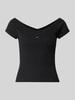 Tommy Jeans t-shirt o kroju slim fit z mieszanki bawełny Czarny