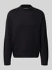 SELECTED HOMME Regular fit gebreide pullover van puur katoen, model 'PHILIP' Zwart