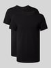 Bread & Boxers T-Shirt mit geripptem Rundhalsausschnitt Black