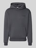 REVIEW Relaxed Fit Sweatshirt aus Baumwoll-Mix mit Känguru-Tasche Dunkelgrau