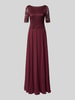 Vera Mont Abendkleid mit Spitzenbesatz Bordeaux