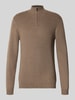 ROY ROBSON Slim Fit Strickpullover aus Baumwoll-Mix mit Viskose-Anteil Beige