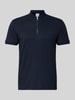 SELECTED HOMME Koszulka polo o kroju regular fit z listwą na zamek błyskawiczny model ‘FAVE’ Granatowy