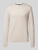 JOOP! Collection Gebreide pullover met ronde hals, model 'Sergor' Beige