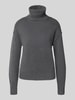 Christian Berg Woman Relaxed Fit Pullover in Strick-Optik Dunkelgrau