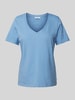 Marc O'Polo Denim T-Shirt mit V-Ausschnitt Hellblau