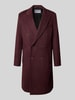 Christian Berg Men Mantel mit Reverskragen und Eingrifftaschen Bordeaux