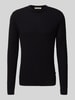 Only & Sons Regular Fit Strickpullover mit Strukturmuster Modell 'KALLE' Black